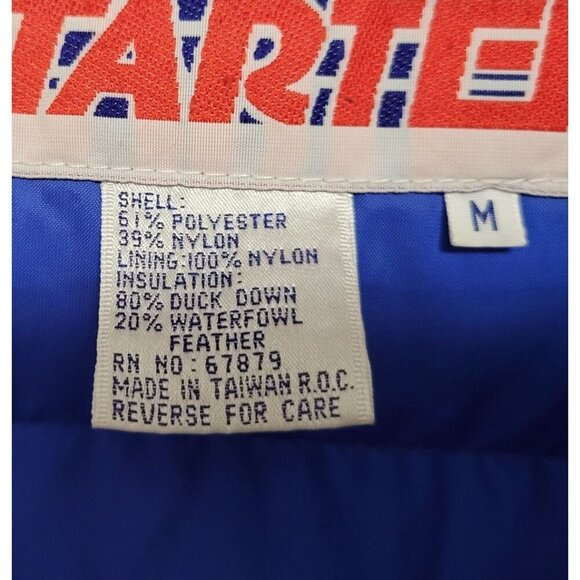 Vintage NEW YORK GIANTS Starter Jacket NFL Football Duck Down Parka Coat - Picture 17 of 17